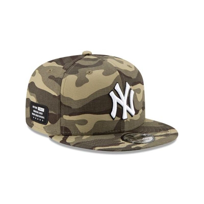 Green New York Yankees Hat - New Era MLB Armed Forces Weekend 9FIFTY Snapback Caps USA2143569